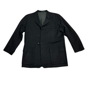 Yohji Yamamoto Pour Homme Black Wool Blazer – Made in France